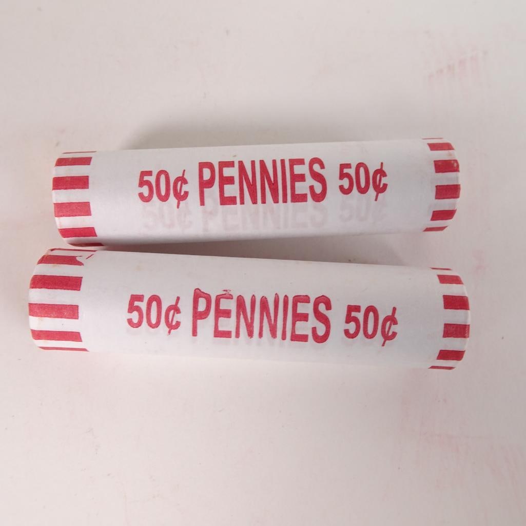 2 Bank Wrapped Penny Rolls (1 of 6)