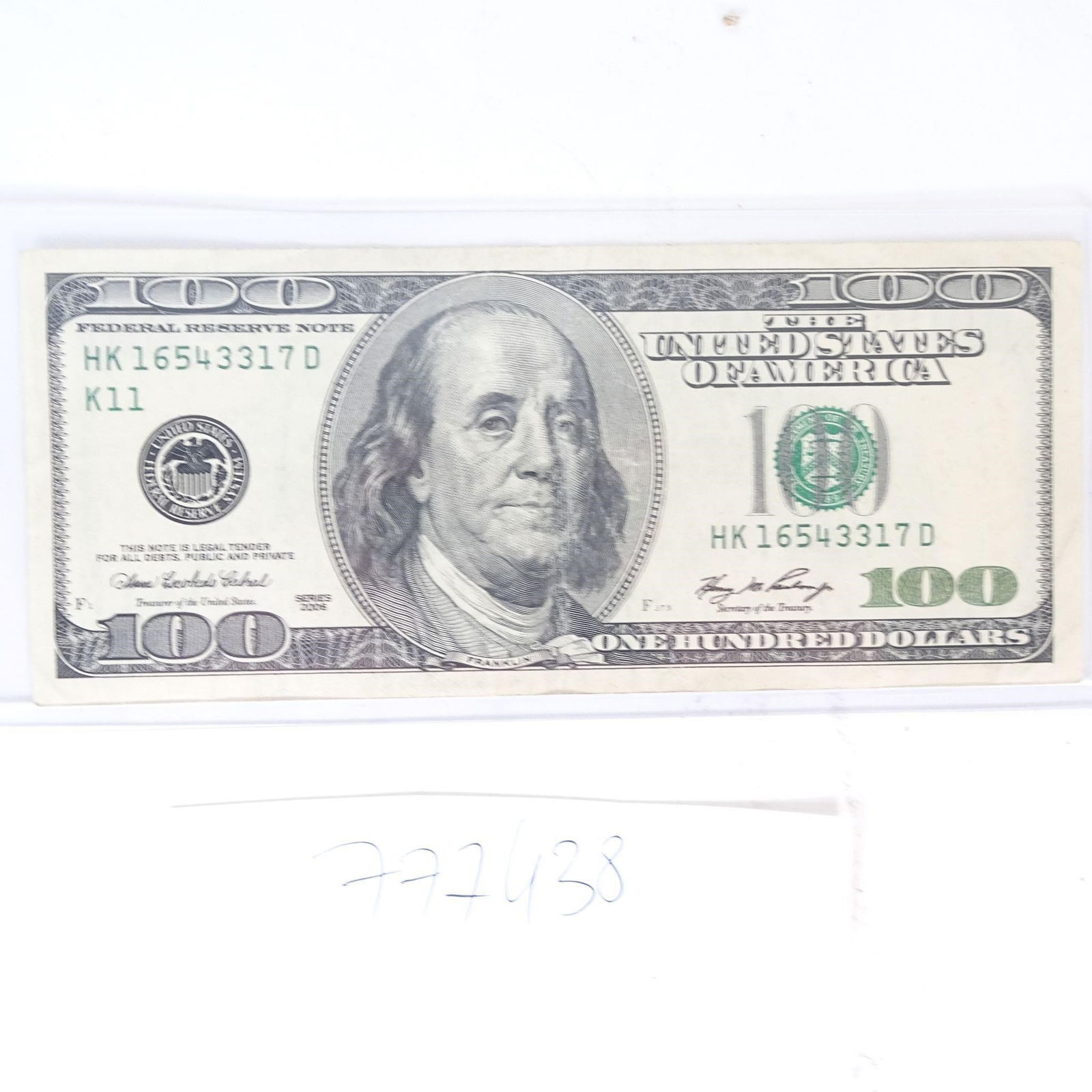 Authentic USA $100 Collectible Banknote (1 of 2)