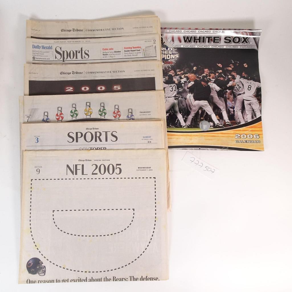 Chicago White Sox: This auction features a collectible Chicago sports lot documenting the historic 2005 season and World Series championship of the Chicago White Sox. These materials capture a landmark moment in