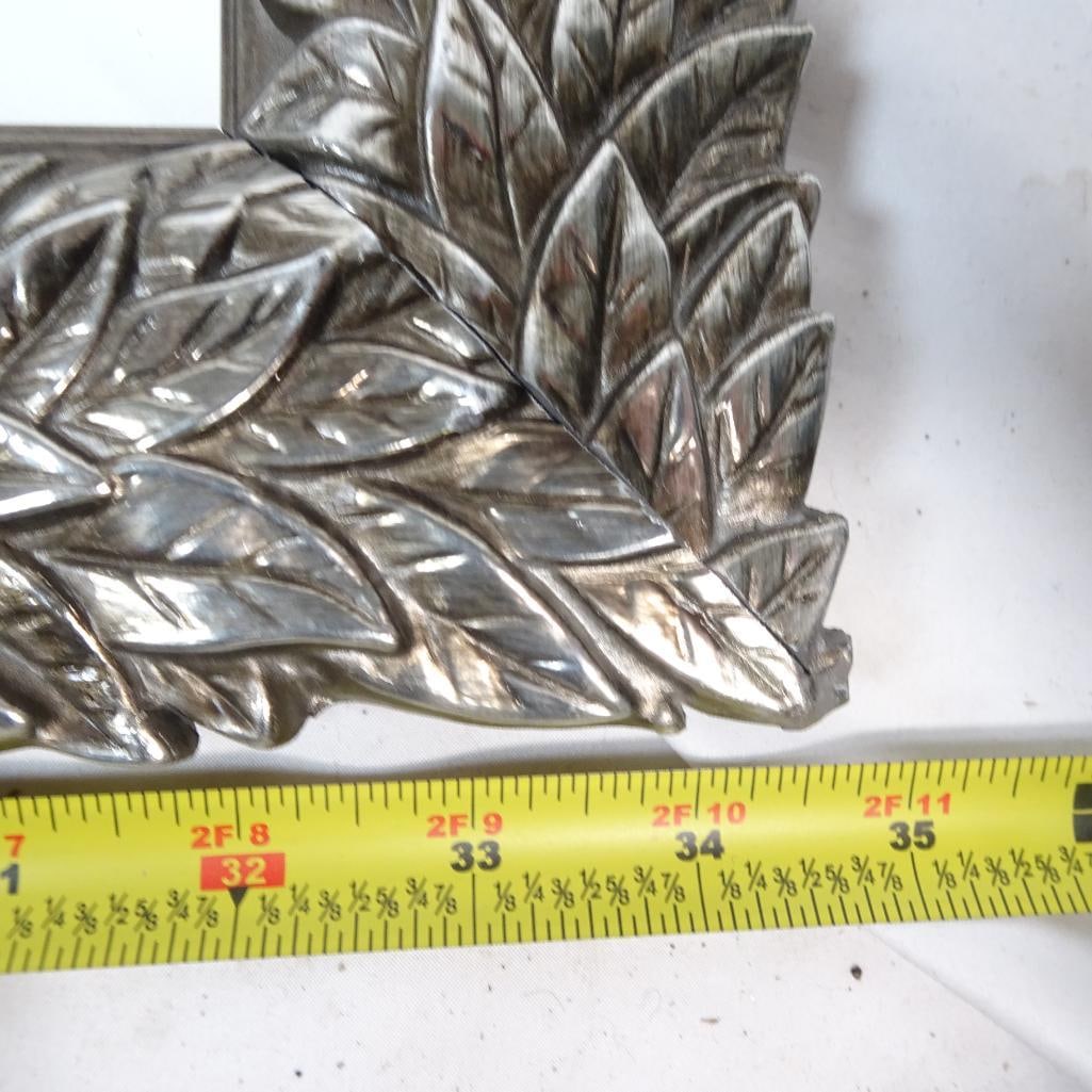 Uttermost Silver Leaf Wall Mirror Large Decorative Leaf Frame - 3