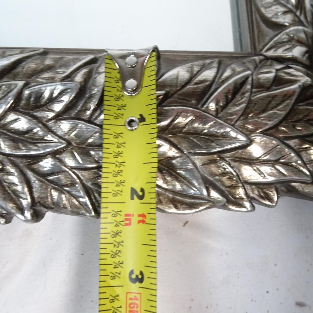 Uttermost Silver Leaf Wall Mirror Large Decorative Leaf Frame - 5
