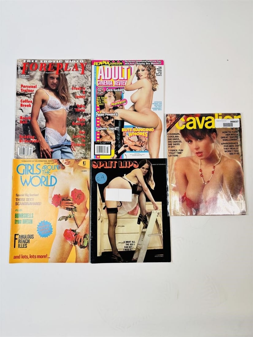 5 Vintage Adult Magazines - Variety Pack: assortment of five (5) vintage pornographic magazines. This lot features a diverse mix of titles, themes, and eras, offering a unique cross-section of 20th-century and early 2000s adult media. These p
