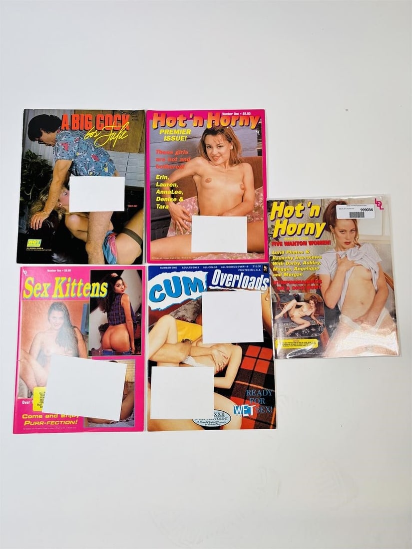 Vintage Adult Magazines - Variety Pack: assortment of five (5) vintage pornographic magazines. This lot features a diverse mix of titles, themes, and eras, offering a unique cross-section of 20th-century and early 2000s adult media. These p
