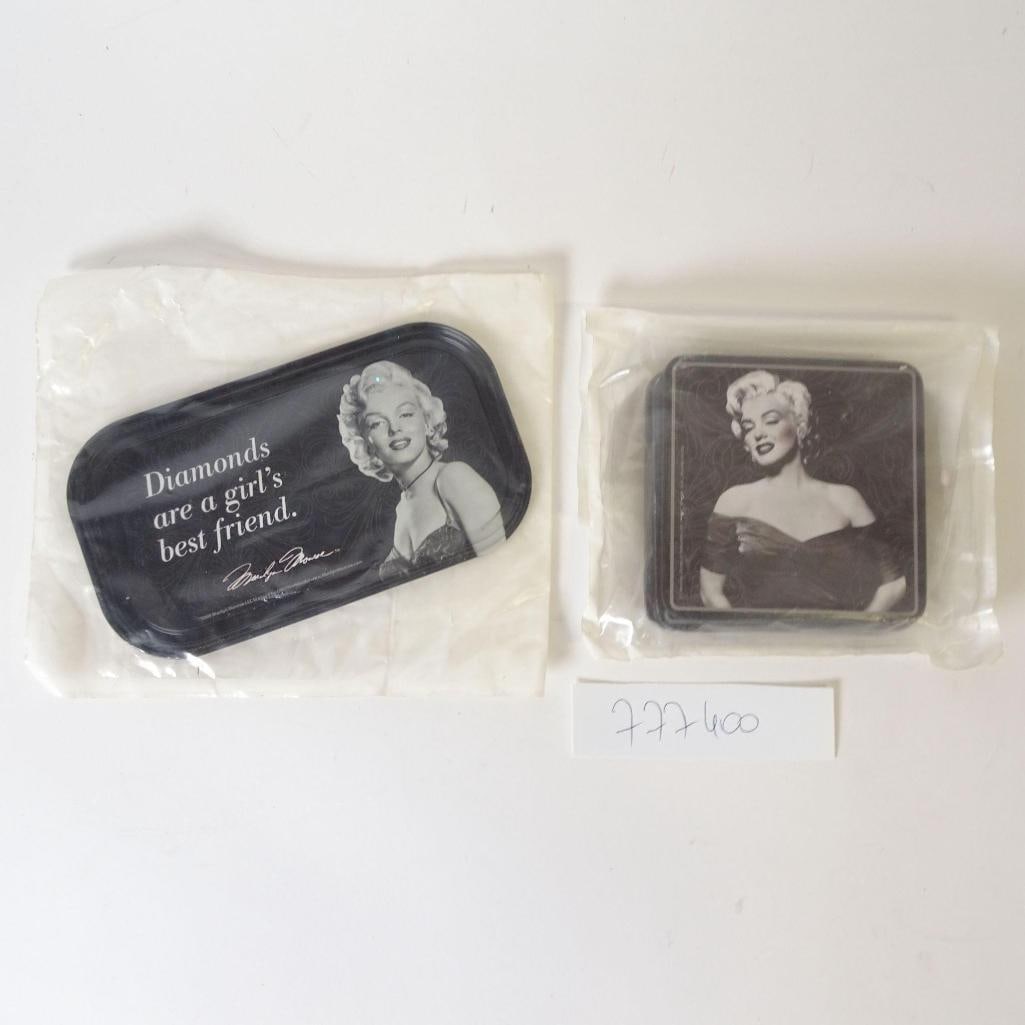 Vintage Marilyn Monroe Decorative Tray: Decorative small tray / trinket tray featuring the iconic image of Marilyn Monroe with the famous quote "Diamonds Are a Girl's Best Friend." This item is perfect as: - a jewelry tray - a trinket