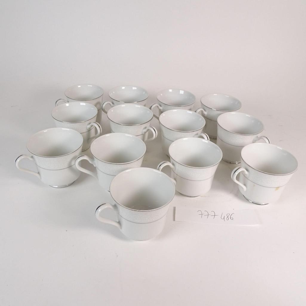 Wakefield Fine China Cups ? Set of 12 ? Silver Trim (1 of 20)