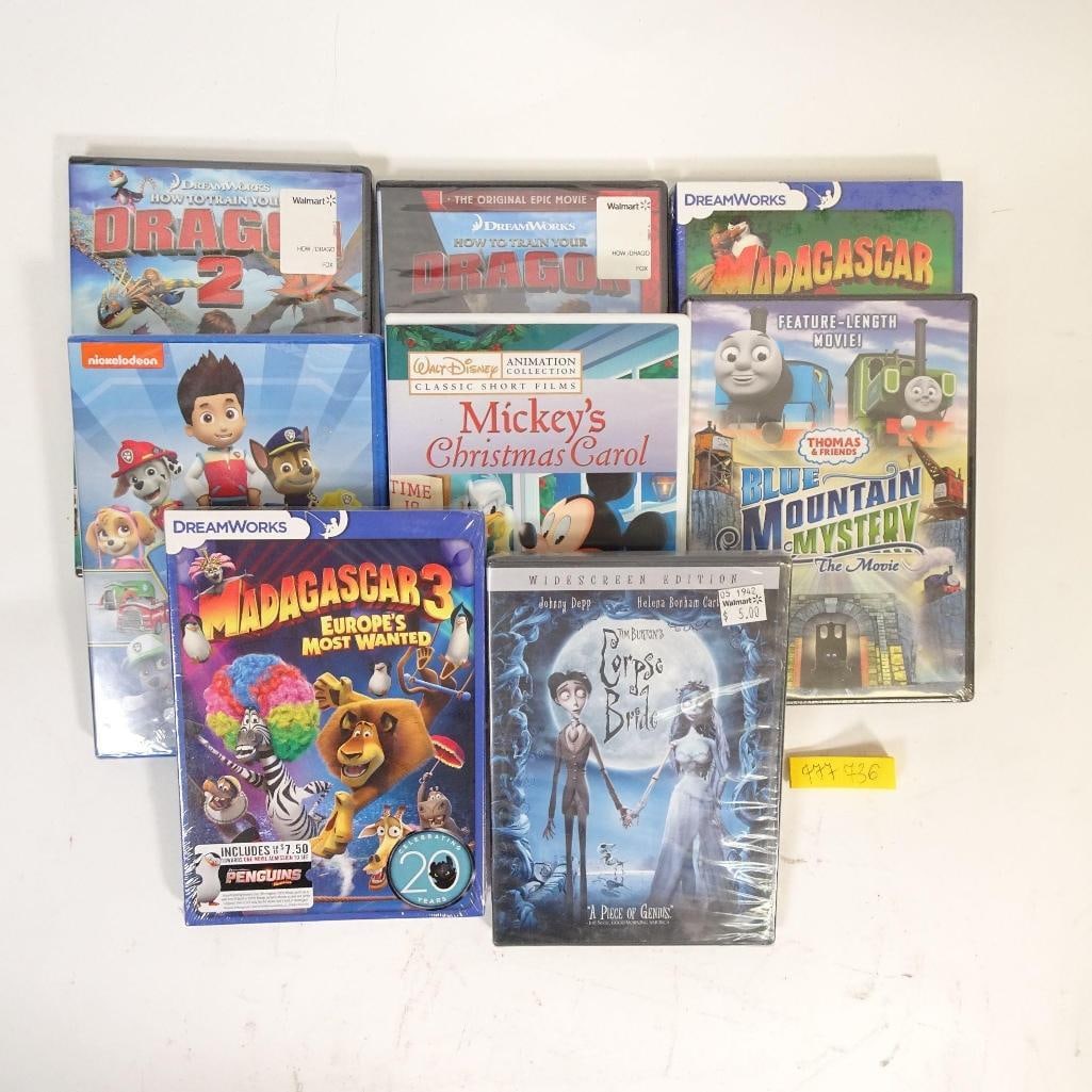 Family & Kids DVD Movie Lot: This listing features a 8-title family-friendly DVD lot, including beloved animated movies and children's favorites. Condition: pre-owned, most in very good visual condition; some titles appear