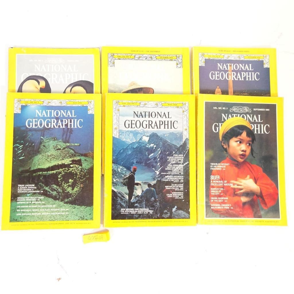 Lot of 6 National Geographic Magazines (1 of 4)