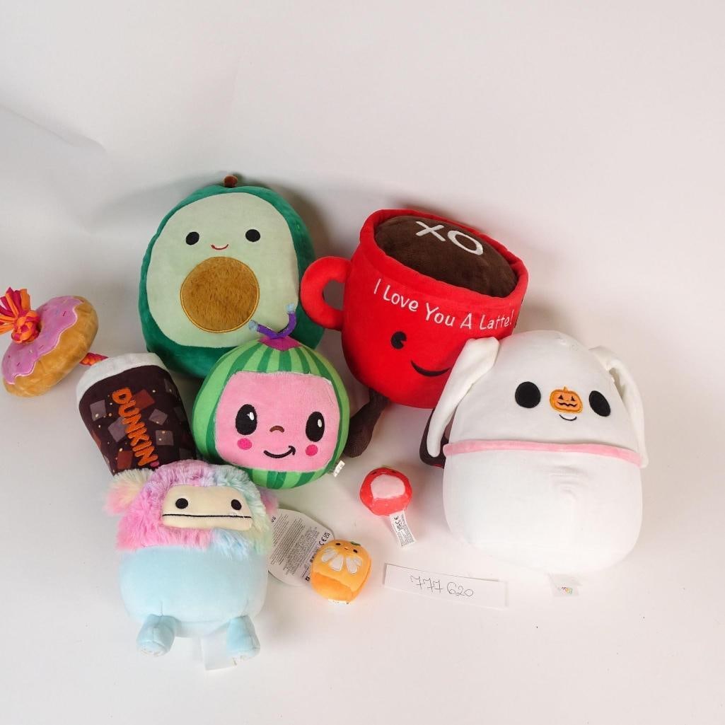 Kawaii Plush Toy Lot: Fun and colorful kawaii plush toy lot featuring a mix of food-themed and character plushies. A cheerful bundle perfect for kids, collectors, gifts, or room décor. A great bundle for playrooms, plush