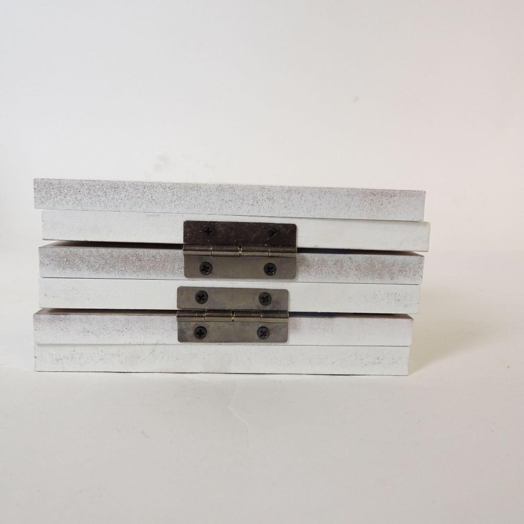 Wooden Gnome Holiday Folding Decor: Charming wooden holiday decoration featuring festive gnomes and the phrase "Gnome for the Holidays." Folding panel design, perfect for shelves, mantels, or seasonal displays. Rustic winter style.