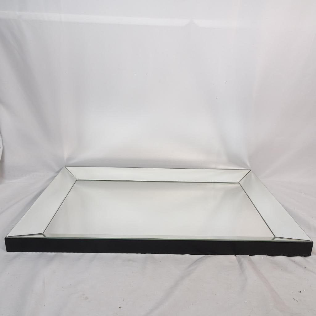 Large Rectangular Wall Mirror Beveled Glass Modern - 2