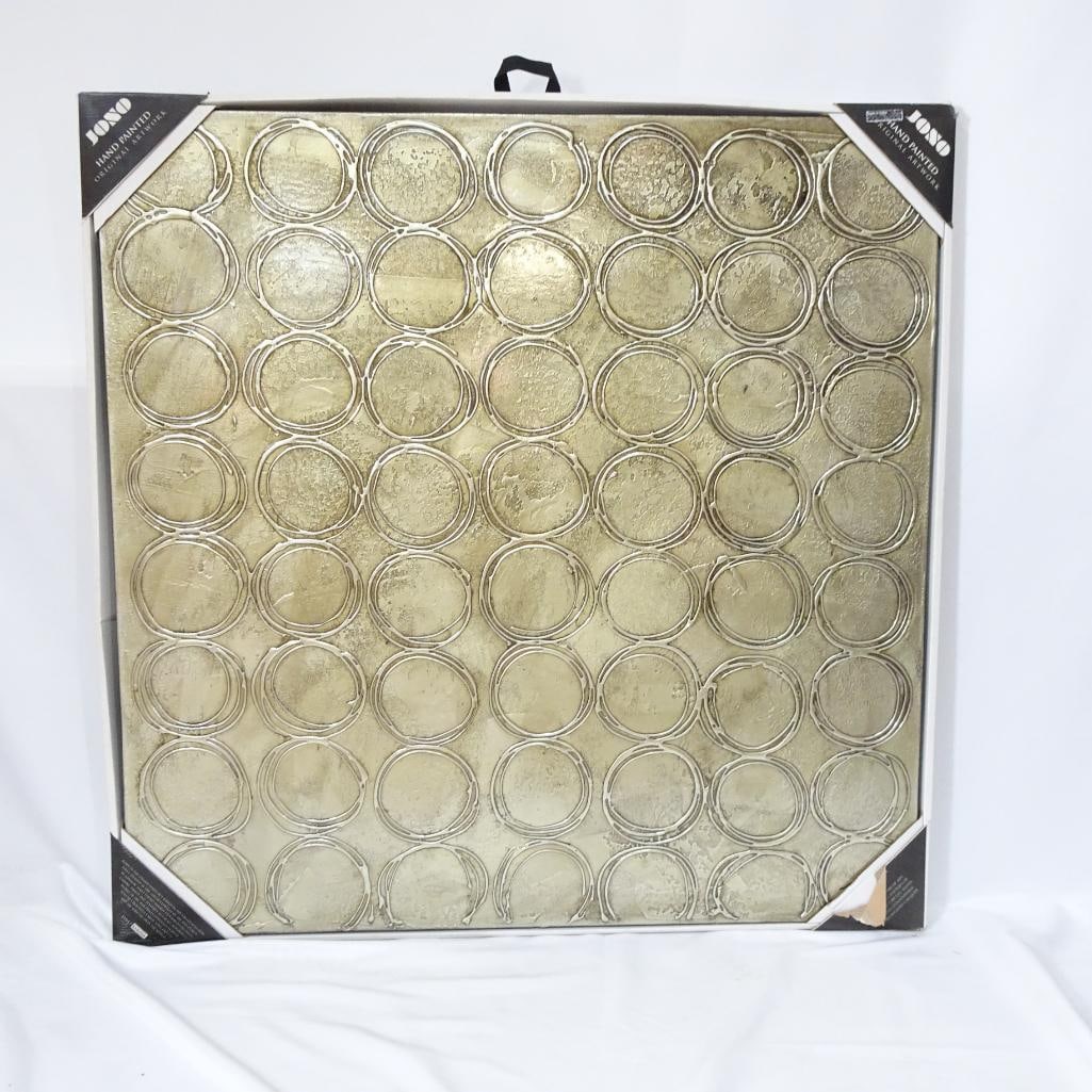 JOYO Large Hand Painted Abstract Circle Wall Art (1 of 5)