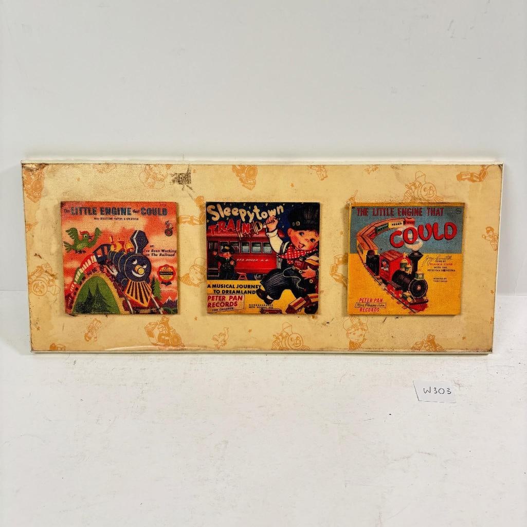 Train Themed Bedtime Classics Raised Wall Art: Train Themed "Bedtime Classics" Raised Wall Art Perfect for nursery or child's room. Sold as-is, condition varies. See photos for details.