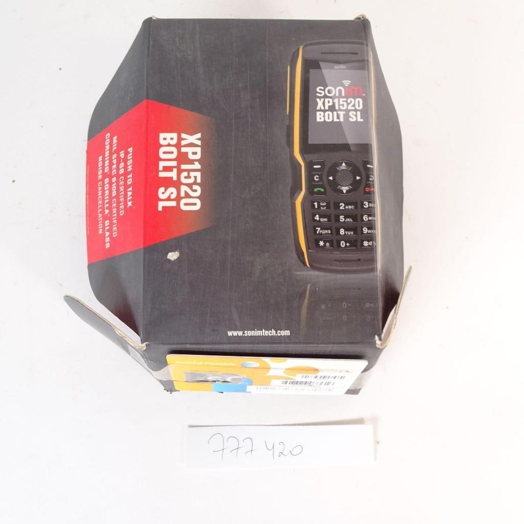 Sonim XP1520 Bolt SL Rugged Mobile Phone: Sonim XP1520 Bolt SL rugged mobile phone, built for extreme and demanding environments. Known for its durability and resistance to shock, dust, and moisture. Perfect for construction, outdoor work, in