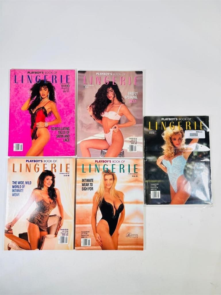 Vintage Playboy's Book of Lingerie 80s & 90s: set of five (5) vintage issues of Playboy's Book of Lingerie. Spanning the iconic 1980s and 1990s eras, these special edition "softcover books" are dedicated entirely to high-end lingerie photography