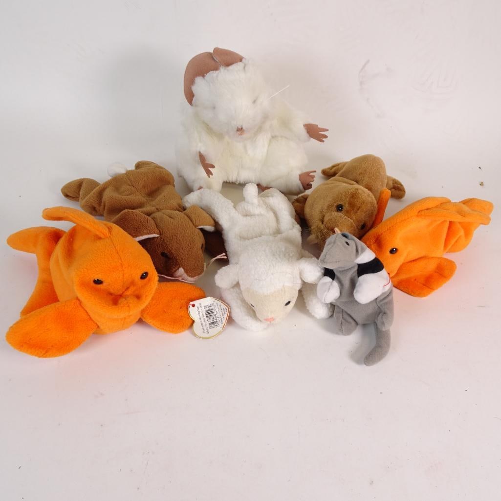 Lot of 7 Small Vintage Plush Animal Toys (1 of 8)
