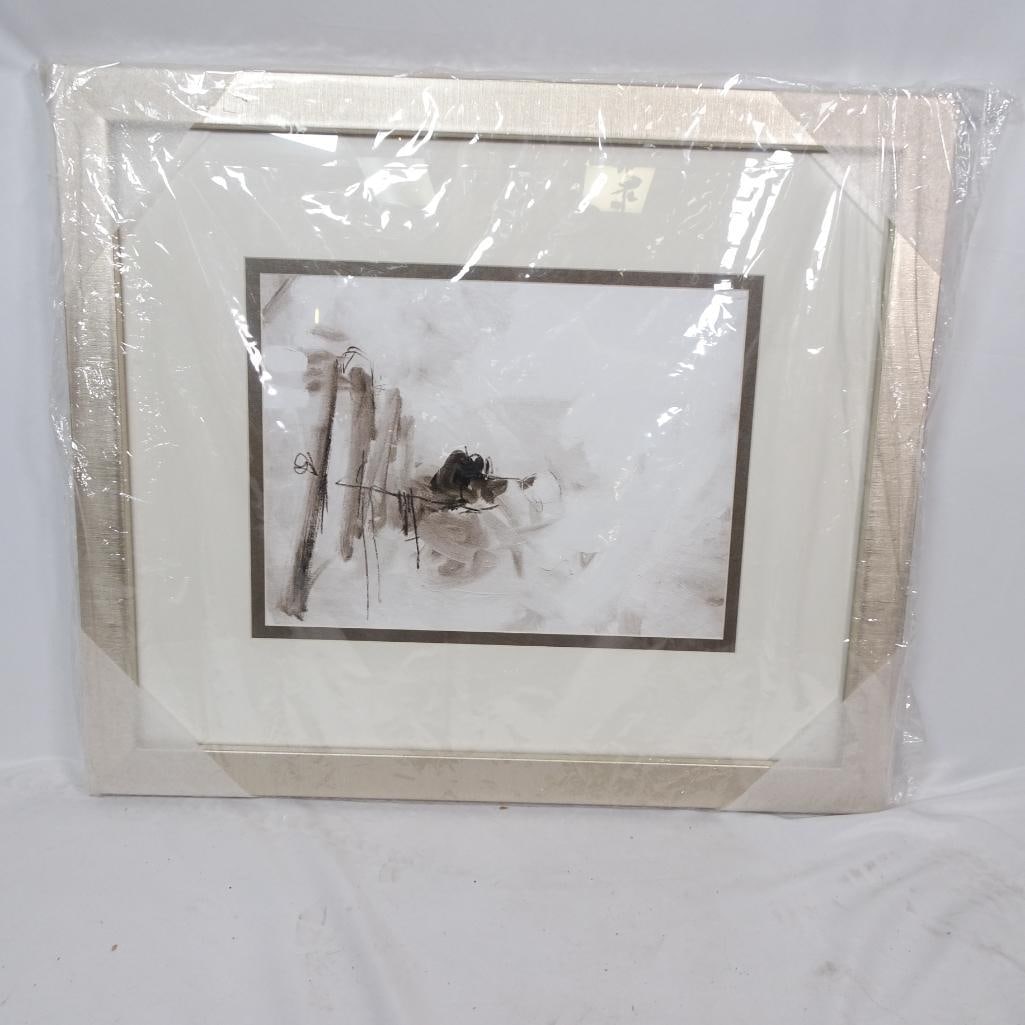 Framed Wall Art New: Authentic Paragon Picture Gallery framed wall art. Title: Perception IV Artist: Sylvia V Item #: 4958W Size: 24? x 28? Features: Elegant neutral abstract design Soft taupe, beige, and gray tones 