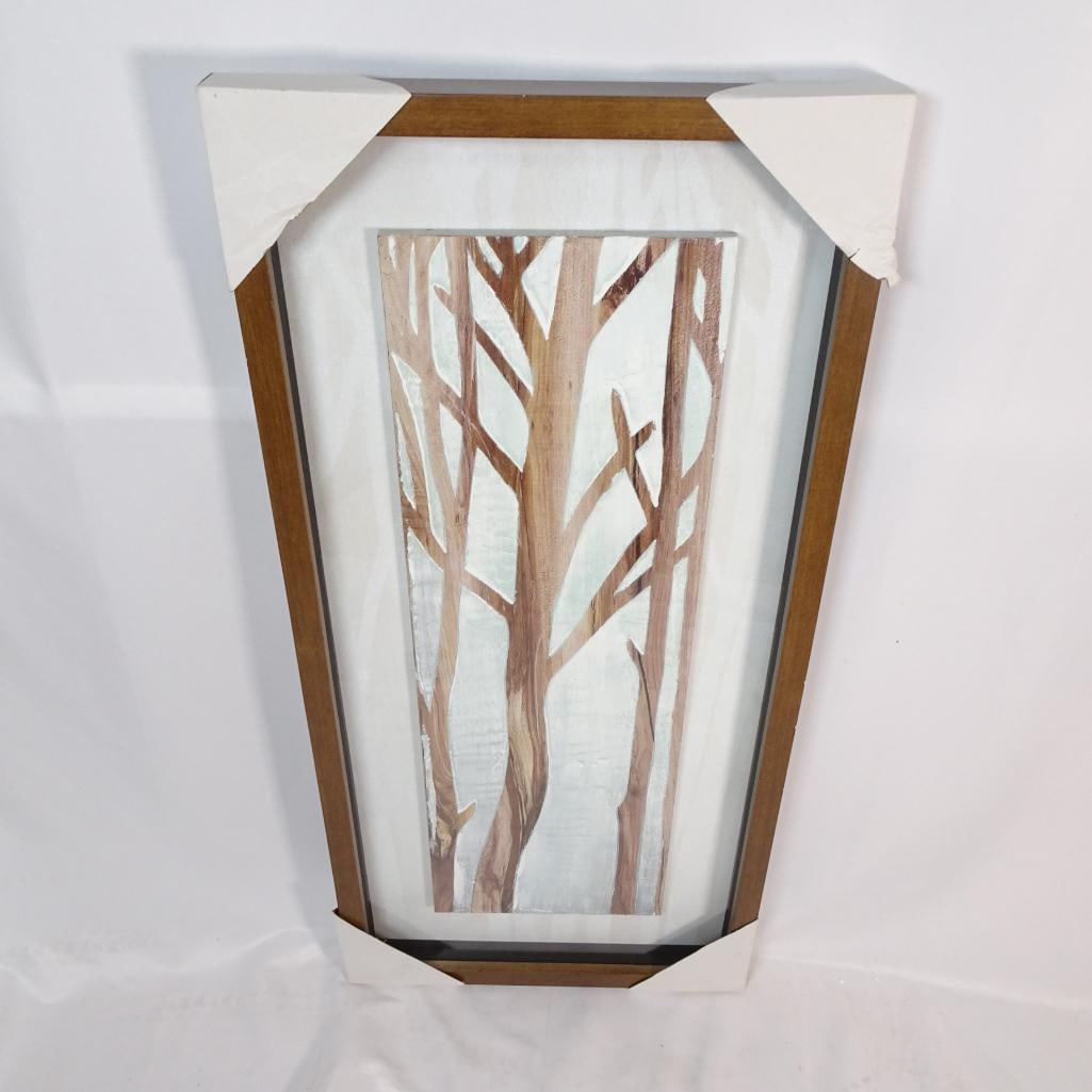 Large Framed Tree Forest Wall Art Panel (1 of 5)