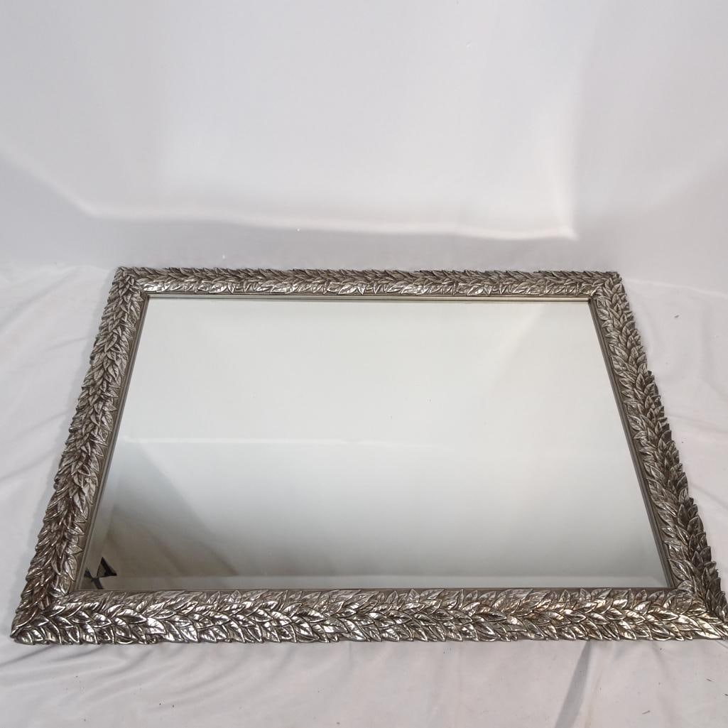 Uttermost Silver Leaf Wall Mirror Large Decorative Leaf Frame (1 of 6)