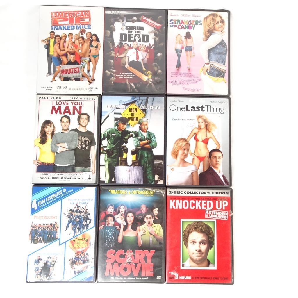 Lot of 9 Comedy DVDs Shaun of the Dead, Knocked Up, Scary Movie + More (1 of 2)