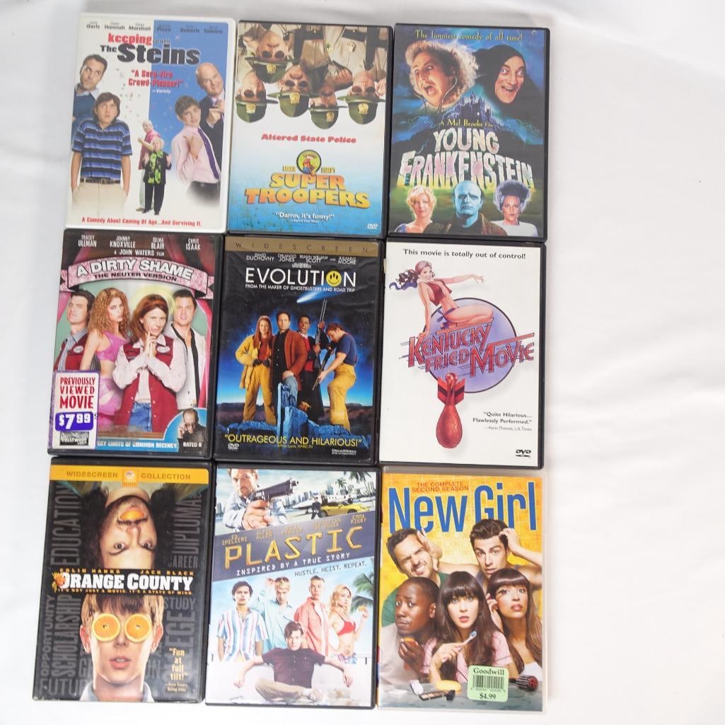 Lot of 9 Comedy DVDs Young Frankenstein, Super Troopers, Evolution + More (1 of 2)