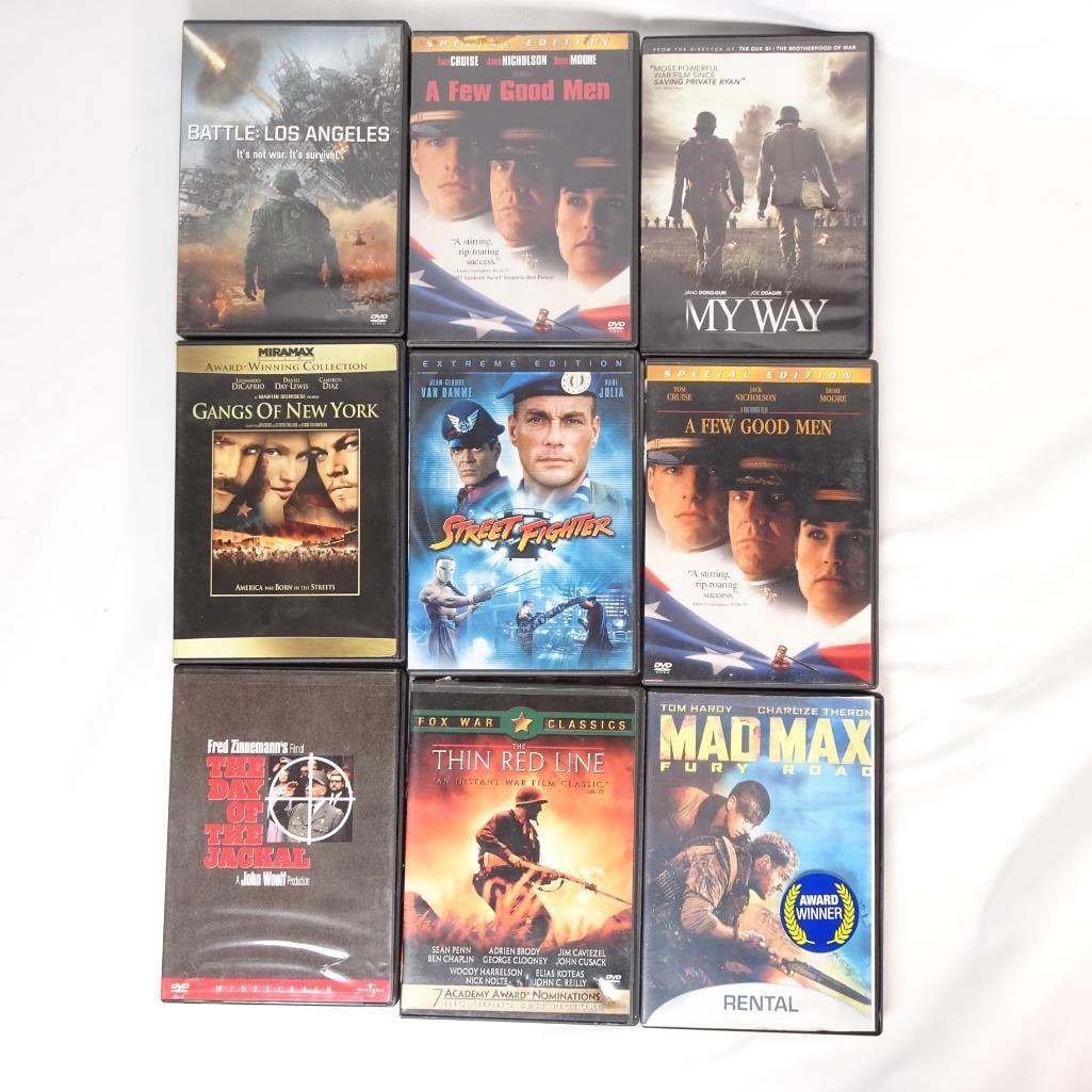 Lot of 9 DVDs Mad Max Fury Road, Gangs of New York, Thin Red Line + More: Lot of 9 DVD Movies Action War Drama Collection This auction includes a bundle of 9 DVD movies featuring action, war films, and award-winning dramas. ? Condition: Pre-owned DVDs in original cases. Som