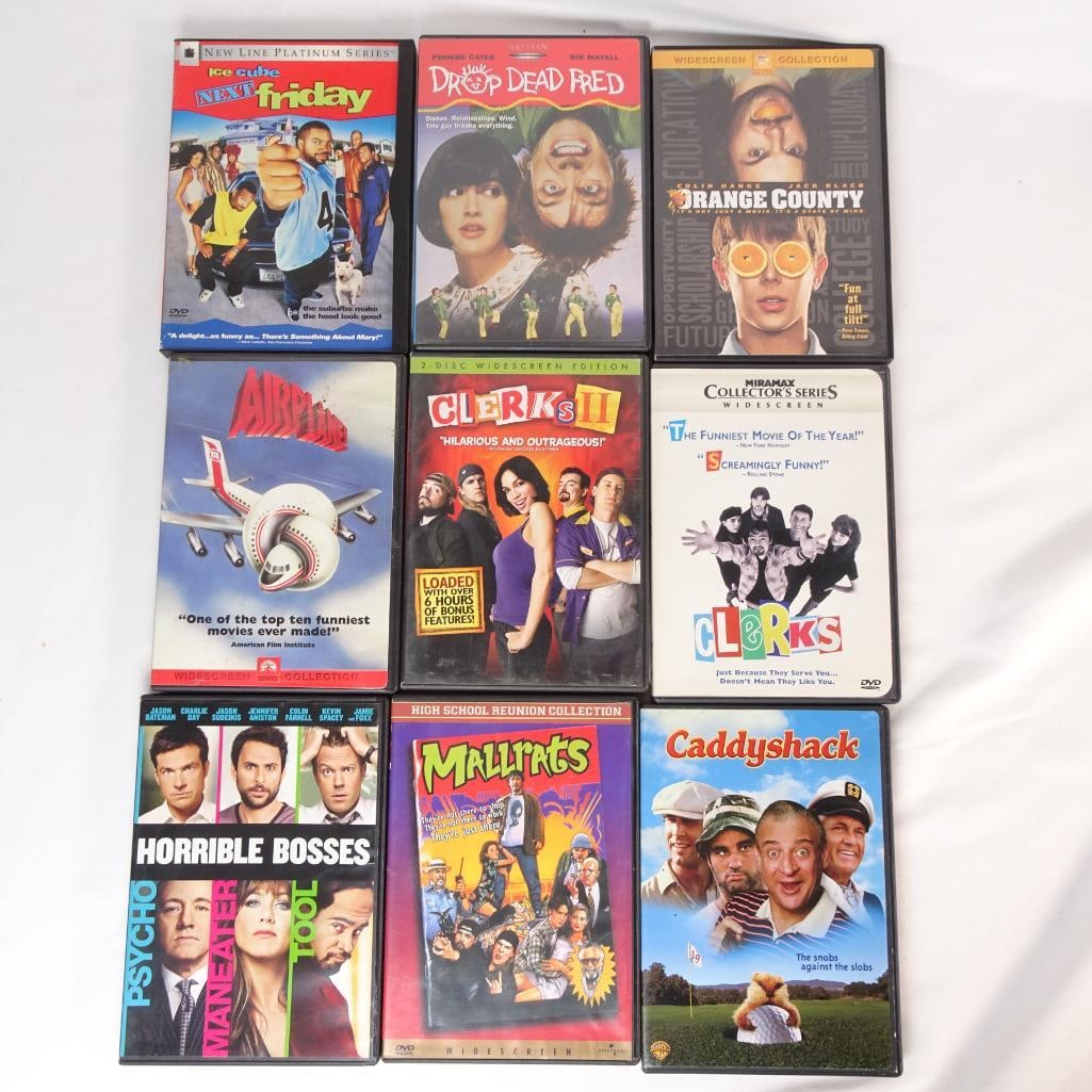 Lot of 9 Comedy DVDs Airplane!, Clerks, Caddyshack, Mallrats + More (1 of 2)