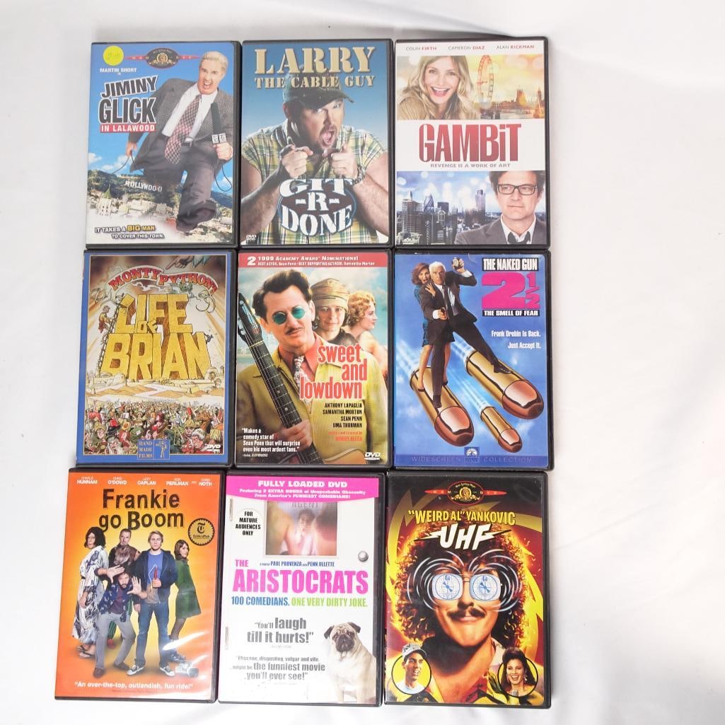 Lot of 9 Comedy DVDs Monty Python Life of Brian, Naked Gun 2_, UHF, Larry The Cable Guy & More (1 of 2)