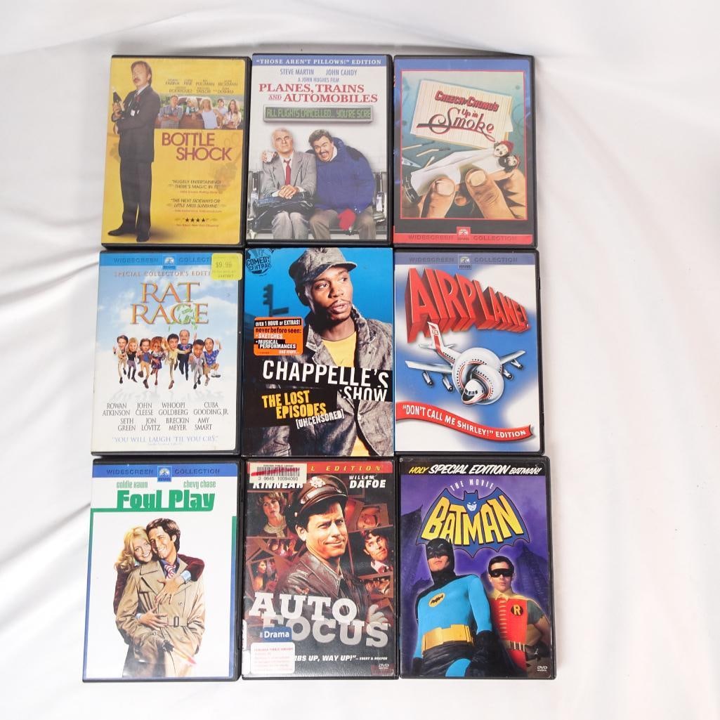 Lot of 9 Comedy DVDs Airplane!, Rat Race, Planes Trains & Automobiles, Cheech & Chong & More (1 of 2)
