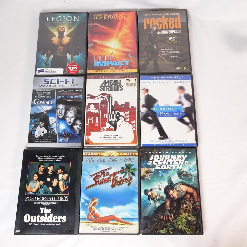 DVD Movie Lot Catch Me If You Can, Contact, Deep Impact, The Outsiders & More (9 Films) (1 of 2)