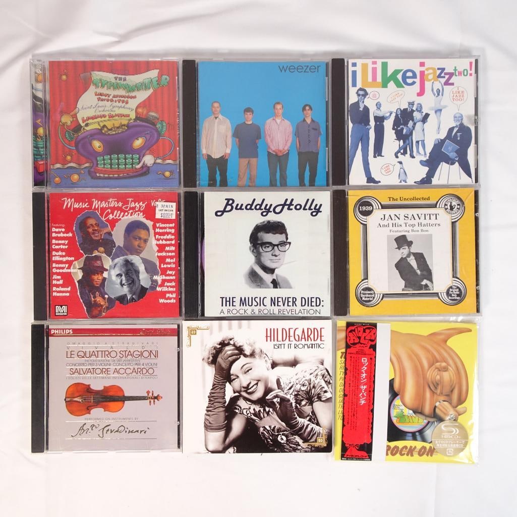 Lot of 9 Music CDs Weezer, Buddy Holly, Jazz, Classical, Compilation (1 of 2)