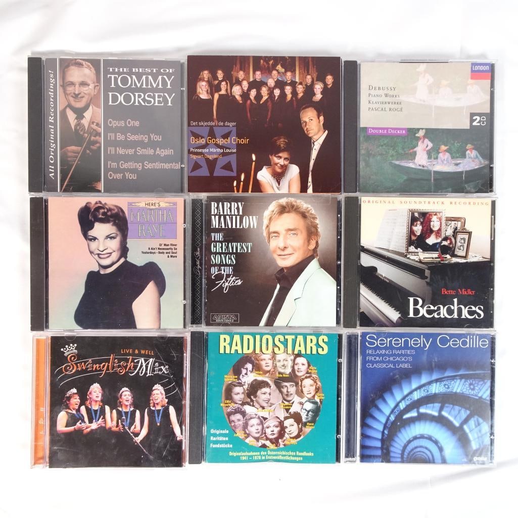Lot of 9 CDs Barry Manilow, Debussy, Soundtrack Beaches, Vocal & Classical Mix (1 of 2)