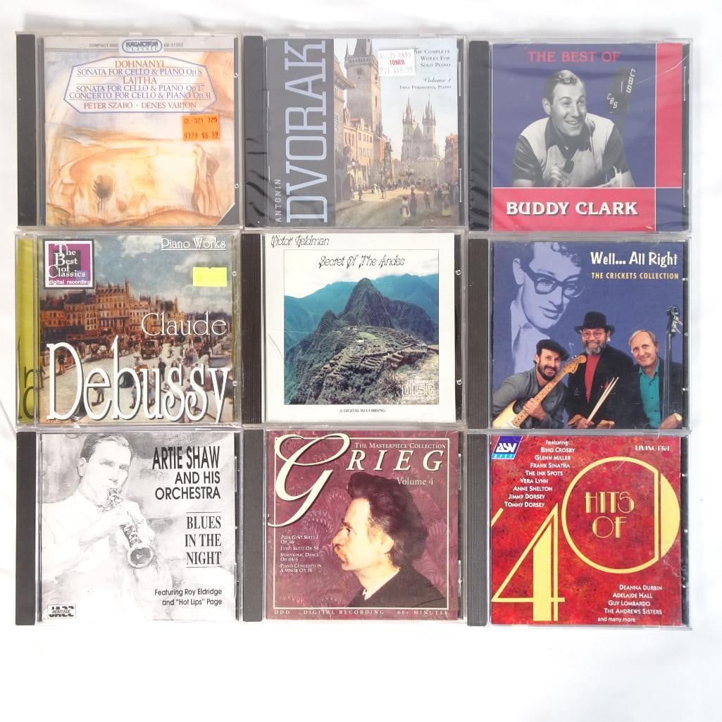 Lot of 9 CDs Classical, Jazz & Vintage Collection (Dvorak, Debussy, Artie Shaw, Big Band) (1 of 2)
