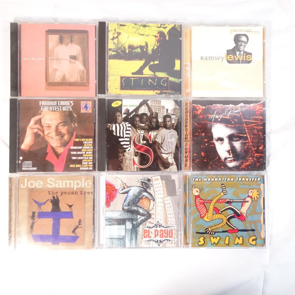 Lot of 9 Music CDs Jazz R&B Sting Ramsey Lewis Joe Sample Manhattan Transfer + More (1 of 2)