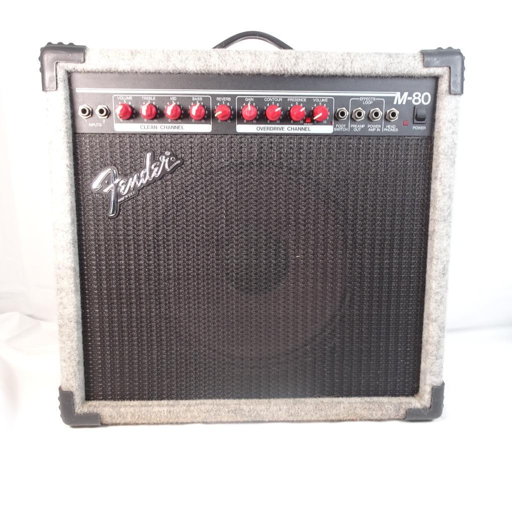 Fender M-80 Guitar Amplifier Combo Made in USA Clean & Overdrive Channels Tested (1 of 11)