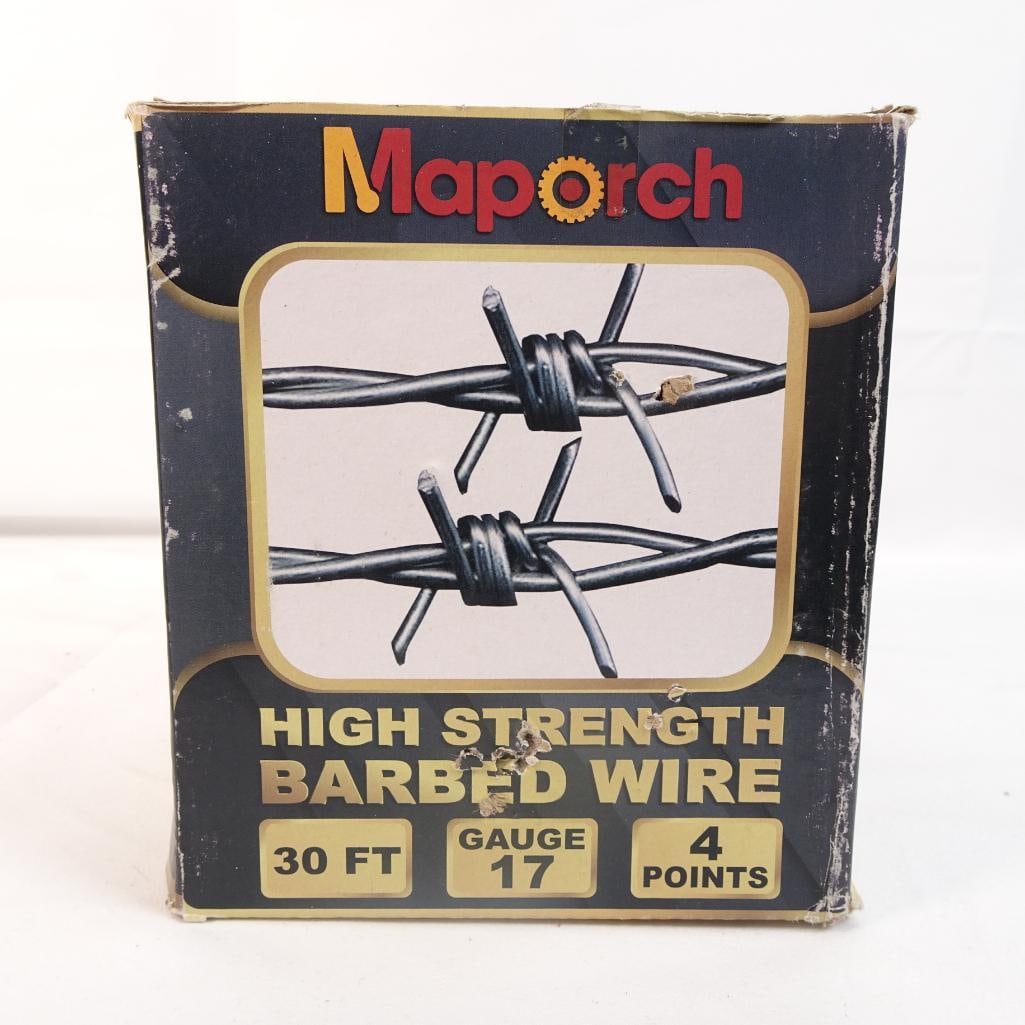 Maporch High Strength Barbed Wire 30 FT 17 Gauge Farm Fence Wire (1 of 5)