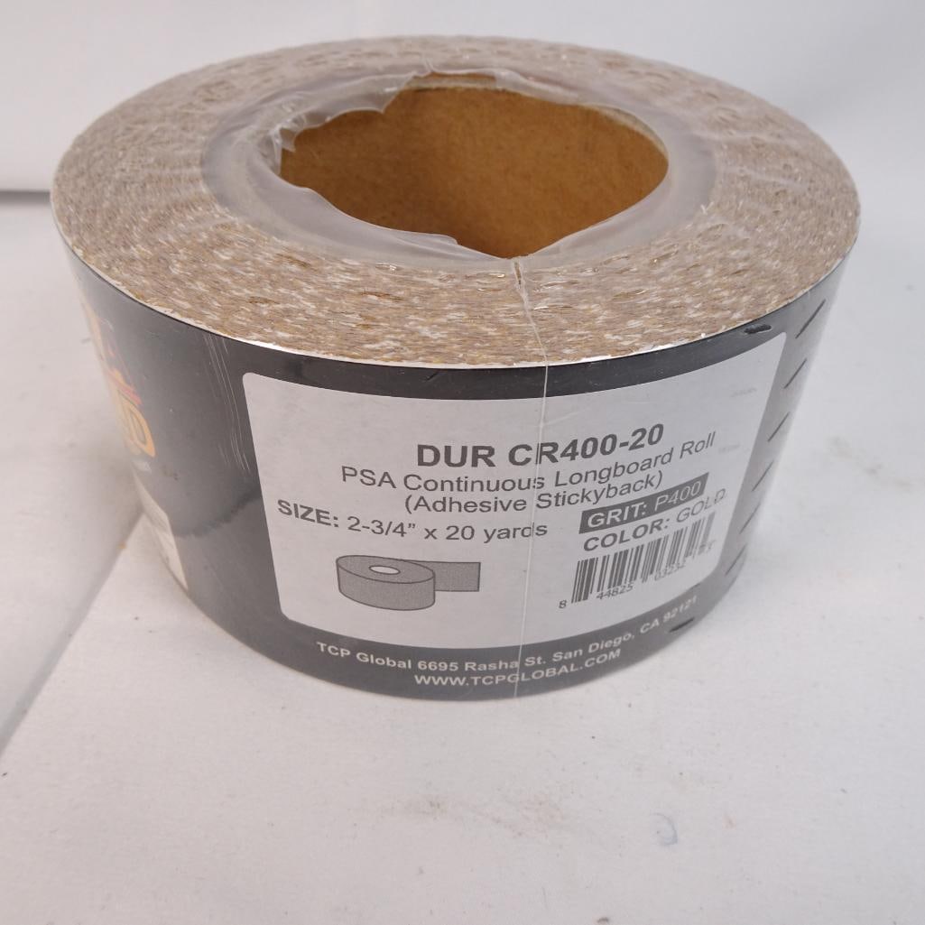 Dura Gold P400 PSA Stickyback Longboard Sandpaper Roll 2-34" x 20 Yds (1 of 4)