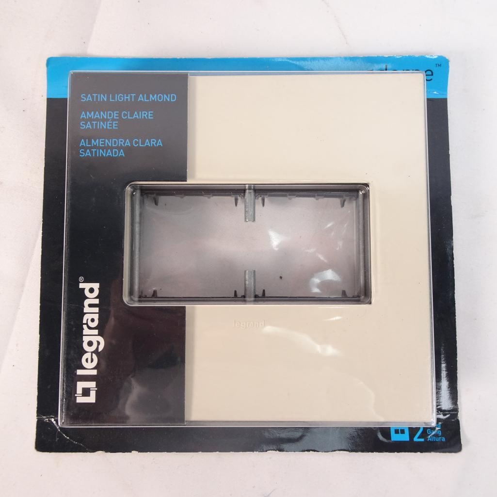 Legrand Adorne 2-Gang Wall Plate Satin Light Almond New (1 of 3)