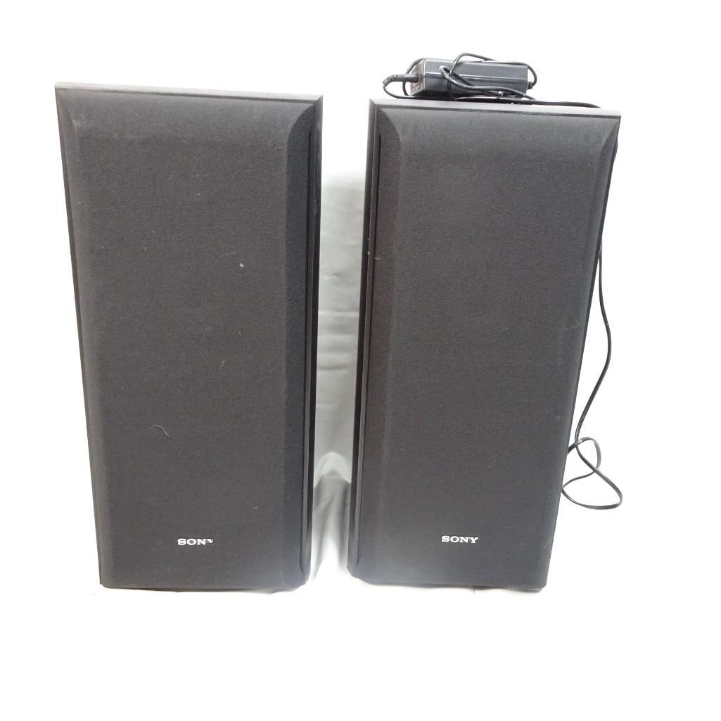 Pair Sony SS-B3000 3-Way Bookshelf Speakers 8 Ohm 120W Black Tested (1 of 6)