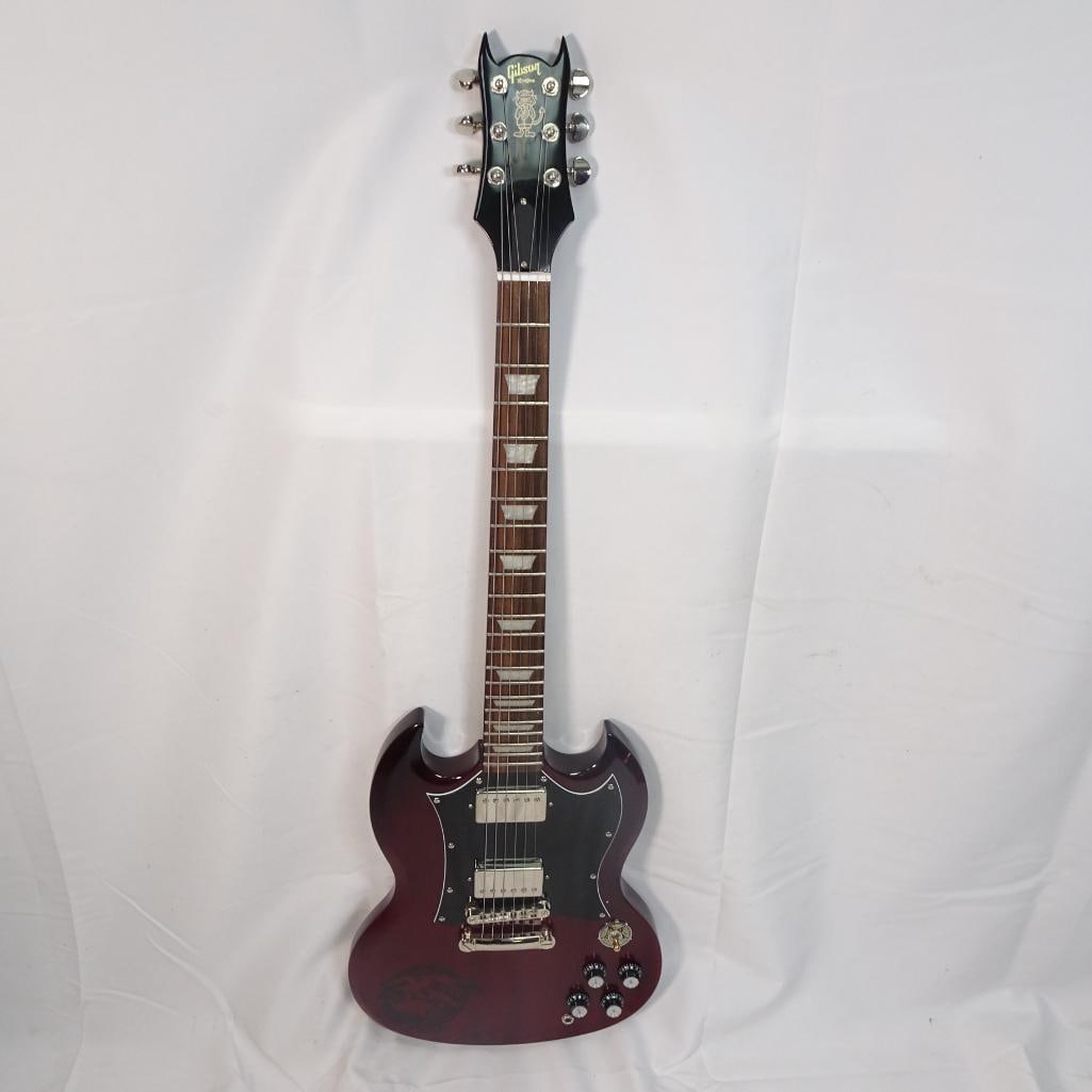 Custom SG Style Electric Guitar Red Finish Dual Humbuckers (1 of 8)