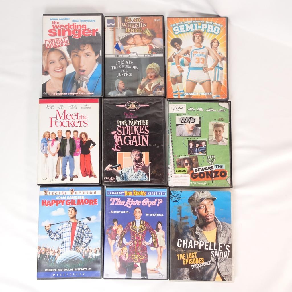 Lot of 9 Comedy DVDs -Happy Gilmore, Wedding Singer, Meet the Fockers + More (1 of 2)