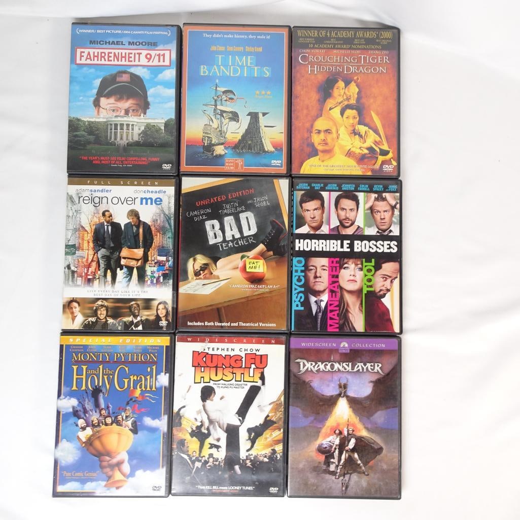 Lot of 9 DVDs -Monty Python Holy Grail, Crouching Tiger Hidden Dragon + More: Lot of 9 DVD Movies -Comedy / Action / Classics Collection This auction includes a bundle of 9 DVD movies featuring classic comedies, action films, and award-winning titles. ? Condition: Pre-owned DVD