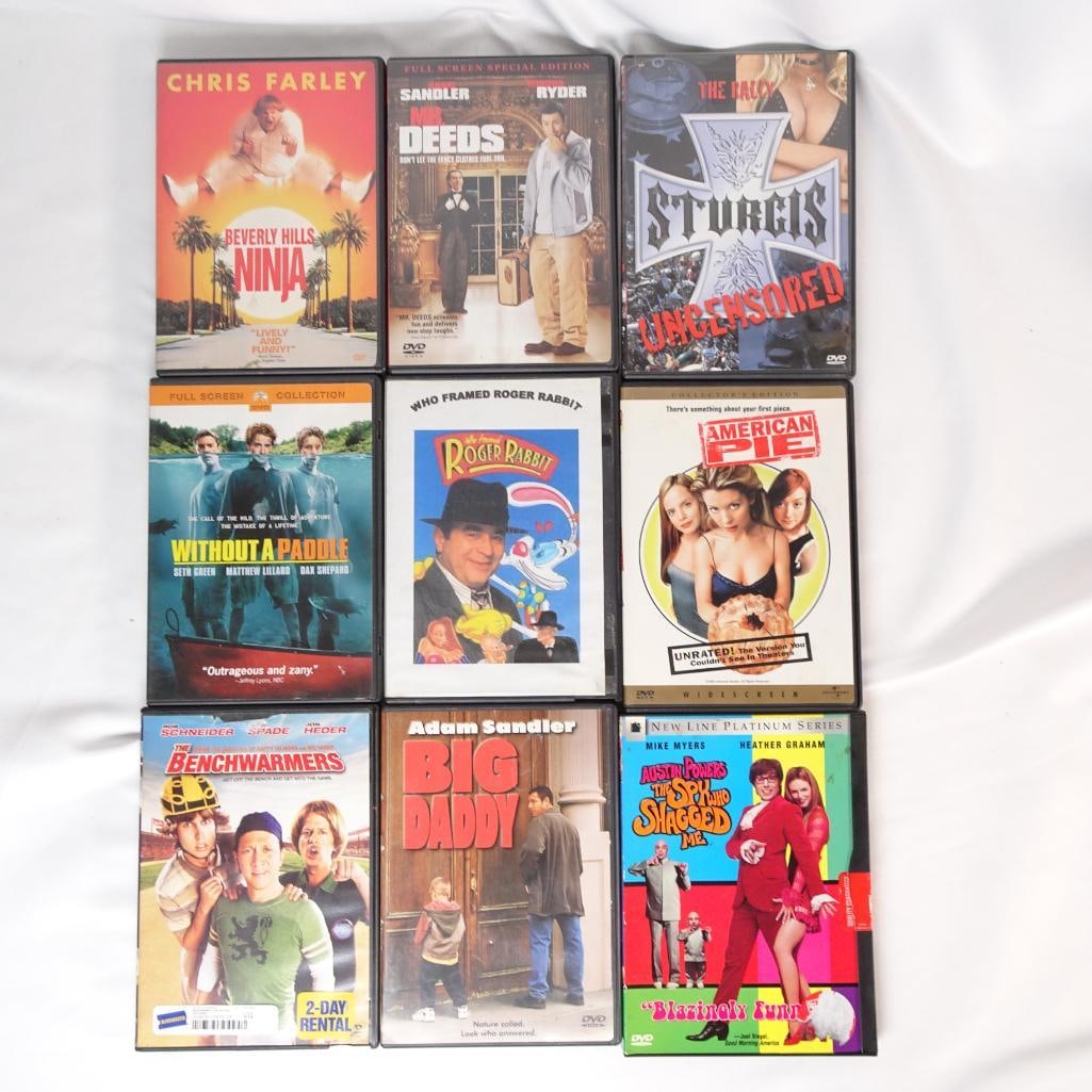 Lot of 9 Comedy DVDs -American Pie, Big Daddy, Austin Powers + More (1 of 2)