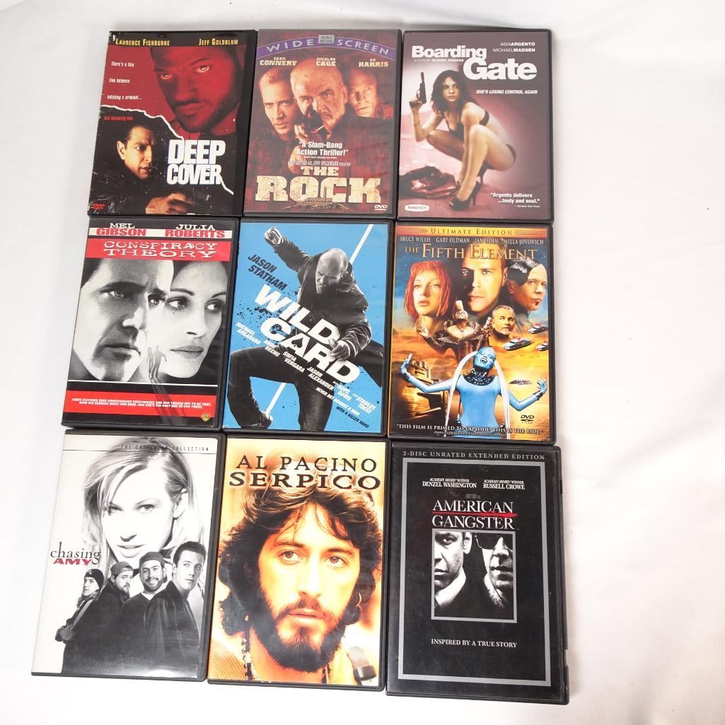 DVD Movie Lot -The Rock, American Gangster, Fifth Element, Wild Card andMore (9 Films) (1 of 2)