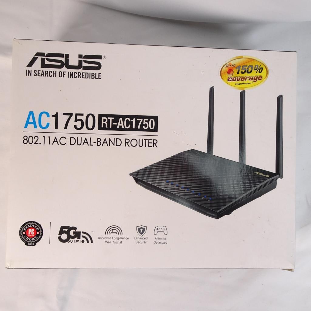 ASUS RT-AC1750 AC1750 Dual-Band WiFi Router 802.11ac w/ Box andAccessories (1 of 11)