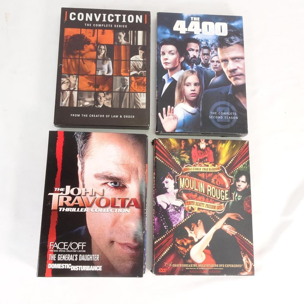 DVD Lot -The 4400 Season 2, Conviction Complete Series, John Travolta Collection, Moulin Rouge (1 of 6)