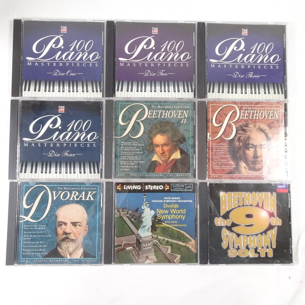 Classical Music CD Lot Beethoven Dvorak Piano Masterpieces 9 CDs Bundle (1 of 2)