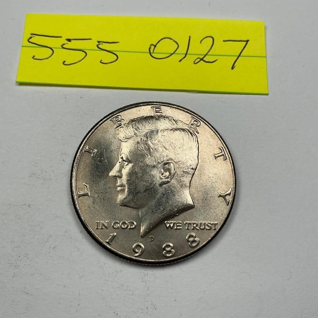 1988 US Kennedy Half Dollar (1 of 2)