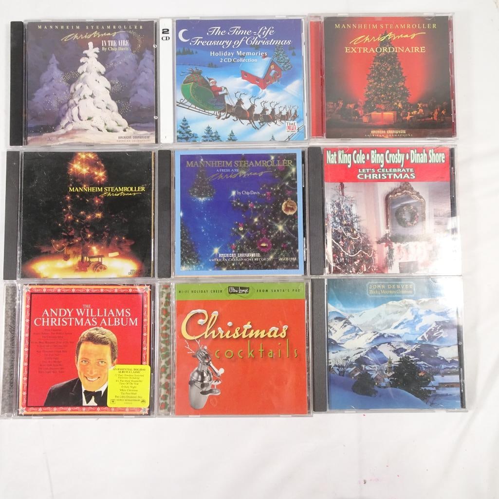 Christmas CD Lot Mannheim Steamroller Andy Williams Nat King Cole Holiday Music Bundle (1 of 2)