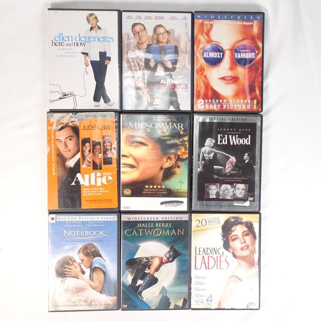 Lot of 9 DVD Movies Midsommar, The Notebook, Almost Famous, Ed Wood + More (1 of 2)