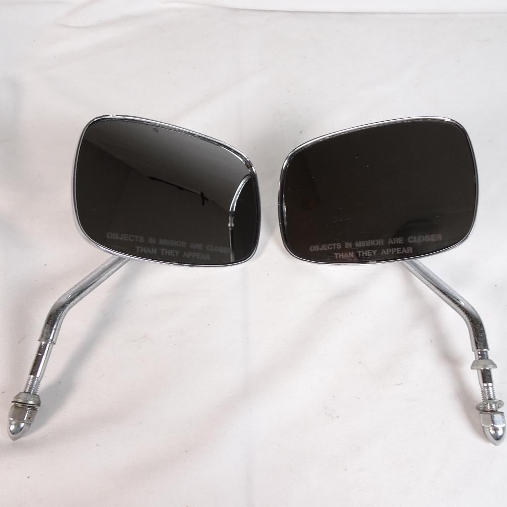 Harley-Davidson Chrome Side Mirrors Set - OEM Motorcycle Rear View Mirrors Pair (1 of 7)